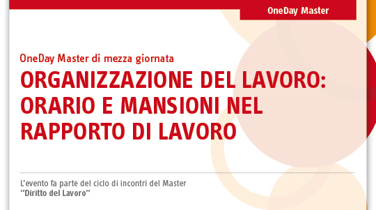 Immagine Master orario e mansioni nel rapporto di lavoro | Euroconference